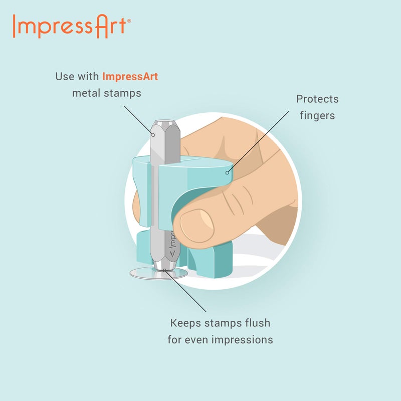 ImpressArt - Simple Strike Metal Stamping Jig, Easy-Grip Stamp Holder for Metal Hand Stamping (3mm) - Image 2